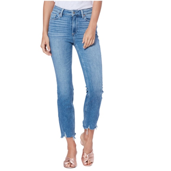 PAIGE Denim - Paige Cindy High Waist Destroyed Hem Straight Jean